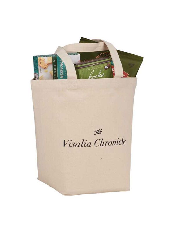 Personalized Herringbone Cotton Canvas Grocery Tote Bags