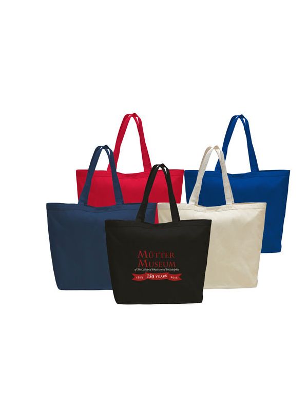 Custom Promo Printed Heavy Canvas Big Tote Bag with Velcro Closure